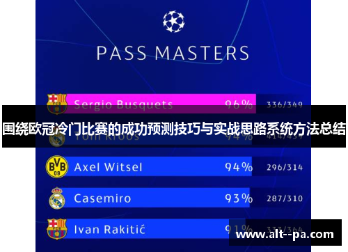 围绕欧冠冷门比赛的成功预测技巧与实战思路系统方法总结
