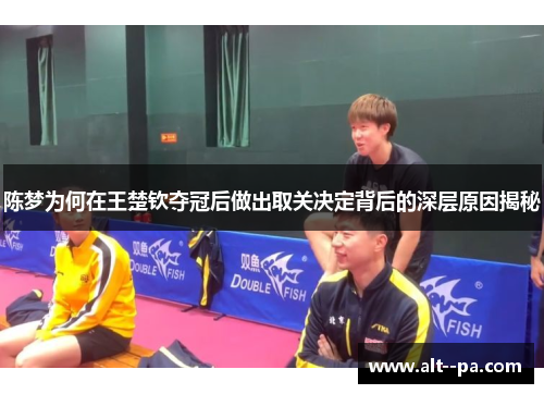 陈梦为何在王楚钦夺冠后做出取关决定背后的深层原因揭秘 陈梦为何在王楚钦夺冠后做出取关决定背后的深层原因揭秘